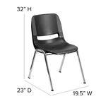 Flash Furniture Hercules 880 Lb. Capacity Black Stack Chair W/ Chrome Frame New. Price: $141.44.