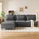 Neche 101" Sectional Sofa For Living Room, L-shaped Couch With Corduroy New. Price: $1200.00.