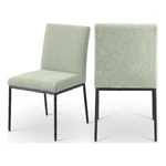 Meridian Furniture Reeves Mint Chenille Fabric Dining Side Chair (set Of 2) New. Price: $335.46.