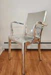 Emeco By Philippe Starck Hudson Polished Aluminum Armchair Used. Price: $1750.00.