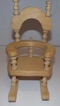10" Handcrafted Wooden Rocking Chair For Dolls Teddy Bears Natural Color Used. Price: $34.99.