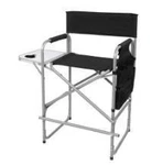 Tall Directors Chair Black Aluminum Folding Outdoor Indoor With Cup Holder New. Price: $55.89.