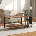 Set 2 Adjustable Coffee Nesting With Usb Port And Wheel For Living Room New. Price: $78.99.