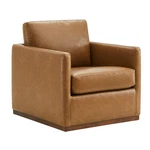 Chita Swivel Accent Chair, Faux Leather Fsc Certified Modern Arm New. Price: $455.99.
