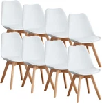 Olixis Dining Chairs Set Of 8 Kitchen Mid Century Modern W/ Wood Legs & New. Price: $270.53.