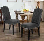 Tufted Velvet Dining Room Chairs Set Of 2 With Wood Legs Armchair Kitchen Modern New. Price: $149.99.