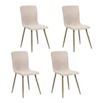 Pemberly Row Fabric And Metal Dining Chairs Beige (set Of 4) New. Price: $481.37.