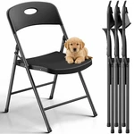 Folding Chairs 4 Pack 350 Lbs Capacity Portable Heavy Duty Black Foldable Make New. Price: $114.99.