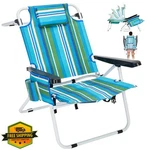 Aboron Ocean Stripe Tall Beach Chair Cooler New. Price: $138.88.