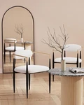 Morden Fort Modern Boucle Dining Chair, Set Of 2 - White Used. Price: $142.32.