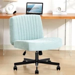 Criss Cross Chair With Wheels,thick Padded Fabric Legged Office Desk Ch... New. Price: $179.64.