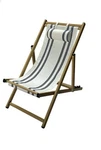 Mainstays Resort Sling Fabric Chair, Beige & Blue Stripe New. Price: $39.99.