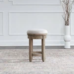 Liberty Furniture Millstone Upholstered Console Swivel Stool Nutmeg Brown Oak... New. Price: $335.99.