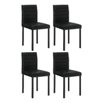Coaster Garza 19.25'' Faux Leather Upholstered Dining Side Chair Black New. Price: $395.96.