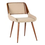 Armen Living Panda Modern Fabric Dining Chair Walnut Wood Brown New. Price: $177.99.
