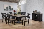 Kings Brand Alleyton 10 Piece Charcoal Oak Dining Set, Table, 8 Chairs & Server New. Price: $1935.99.
