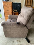 Barely Used Lazyboy James Silver Power Lift Recliner Model 4LP521. Price: $285.00.