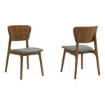 Armen Living Kalia 18" Fabric & Wood Dining Chair Charcoal/walnut (set Of 2) New. Price: $294.99.