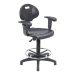 Nps 6700 Series 22-32" Modern Polyurethane Task Chair With Arms In Black New. Price: $340.25.