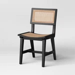 Tormod Black Wood And Natural Cane Dining Chair-threshold New. Price: $75.99.