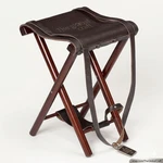 Premium Leather Tripod Stool - Handmade Folding Wooden Camp Chair Global New. Price: $189.00.