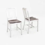 2010S Emeco 1006 Navy Dining Chair Aluminum With Brown Seat Pad 19X Available Used. Price: $600.00.