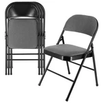 Elama 4 Piece Metal Folding Chair With Padded Seats Gray New. Price: $181.74.