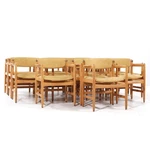B Rge Mogensen For Karl Andersson & Ner Mcm Danish Oak Dining Chairs - 16 Used. Price: $16347.00.