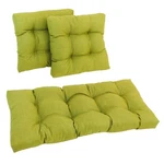Blazing Needles Squared Solid Spun Polyester Tufted Settee Cushions Set, Of New. Price: $130.99.