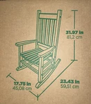 Child White Wood Rocking Chairgarden Treasures , Kids With Slat Seat New. Price: $62.99.