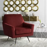 Safavieh Nynette Velvet Retro Mid-century Accent Chair Maroon New. Price: $441.10.
