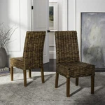 Safavieh Sanibel Side Chair Set Of 2 Brown New. Price: $338.07.