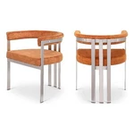Bowery Hill Contemporary Cognac Velvet Dining Chair (set Of 2) New. Price: $583.43.