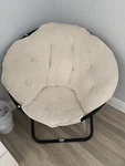 Urban Shop WK659840 One Size Saucer Chair White Used. Price: $30.00.