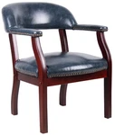 Boss Captain's Guest, Accent Or Dining Chair Blue Vinyl Model # B9540-BE New. Price: $194.71.