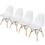 Mid Century Side Dining Chairs Molded Plastic 4PCS Homycasa Eiffel Dsw Style New. Price: $73.58.