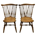 Vintage Ethan Allen By Baumritter Dining Chairs Heirloom Nutmeg Wood #10-6020 Used. Price: $328.00.