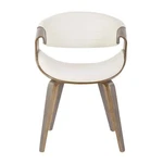 Lumisource Mid-century White Faux Leather Dining Chair Light Grey New. Price: $269.10.