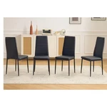 SET-OF-4 Pu Leather Breakfast Furniture Dining Room Chairs Kitchen Black Open. Price: $55.00.