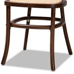 Baxton Studio Garold Brown And Walnut Wood 2-PIECE Cane Dining Chair Set New. Price: $301.72.