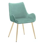 Armen Living Avery 18" Modern Fabric & Metal Dining Room Chair Teal/gold New. Price: $206.51.