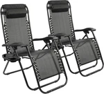 Elevon Zero Gravity Chair Set Of With Cup 43.5" X 25.5" 35.5", Black. Price: $128.09.