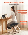 Ergonomic Wooden Kneeling Chair Adjustable Posture Stool Home Office New. Price: $95.99.