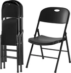 2-PACK Heavy Duty Plastic Folding Chair, 450 Lbs Capacity Foldable Chairs New. Price: $39.99.