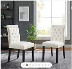 Modway EEI-6177-WHI Dining Chair Set Of 2 White Open. Price: $159.00.
