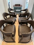 Belleze Modern Contemporary Upholstered Barrel Tub Club Accent Chair, Brown -... Used. Price: $315.00.