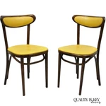 Vintage Gar Products Yellow Bentwood Ice Cream Parlor Dining Side Chair - Pair Used. Price: $425.00.