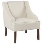 Homepop Traditional Wood And Fabric Swoop Arm Accent Chair Cream Finish New. Price: $589.37.