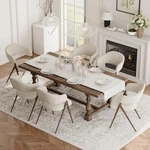 Colamy Dining Chairs Set Of 6, Modern Fabric Upholstered Room Kitchen Sid New. Price: $488.12.
