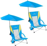 Fair Wind 2 Beach Chairs With 360 Pack, Ocean Blue Yellow New. Price: $122.41.
